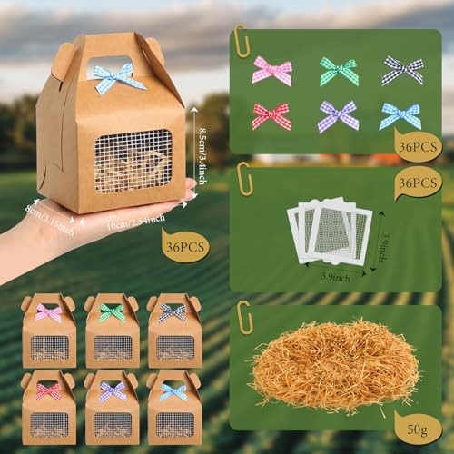 Pcs Chicken Party Favor Boxes Foldable Chicken Box with 36 Classic Style gallery
