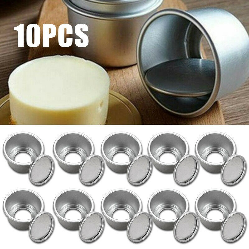 10pcs 2 inch Round Aluminum For Mini Cake Pans Removable Bottom for Pudding