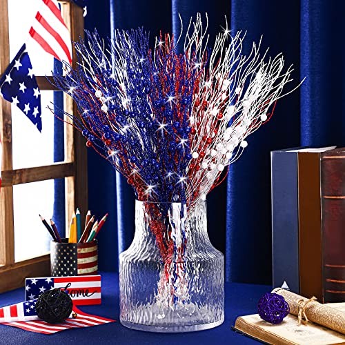 32 Pack 4th of July Centerpiece Decoration Red White Blue Red, Blue, White gallery