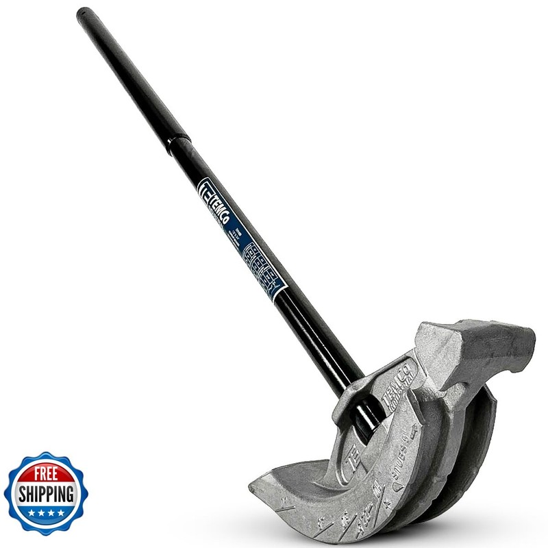 TEMCo TH1909 2 in 1 Dual Shoe Conduit Bender 1/2″ & 3/4″ EMT, 1/2″ Rigid
