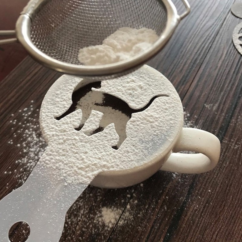 19Pcs Coffee Decorating Stencils Latte Art Mold Drawing Template Cake DIY Tools gallery