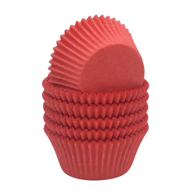 150 PCS Red Cupcake Liners Greaseproof Paper Standard Baking Cups Wedding Party