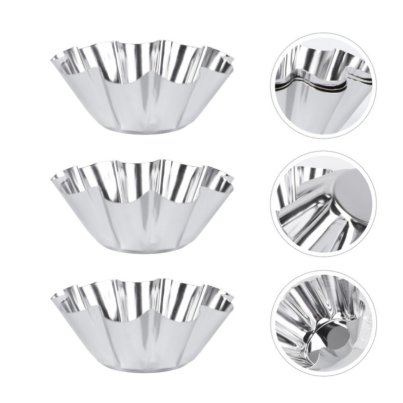 6PCS Tart Pans Flower Reusable Cupcake Muffin Baking Cup Mold for Kitchen gallery