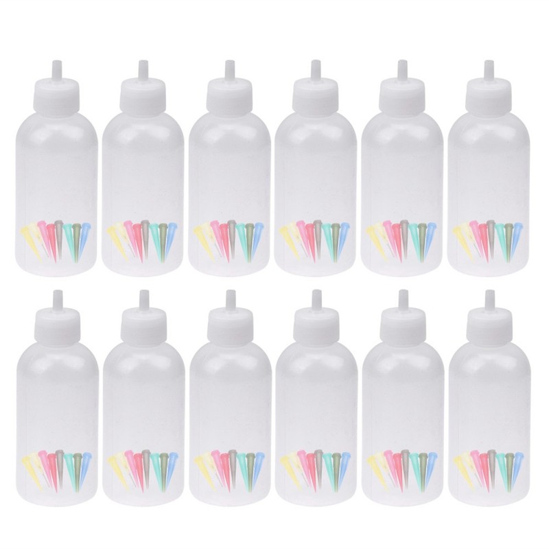 12 Sets Small Squeeze Bottles for Sauces with Nozzle Multipurpose Condiment gallery