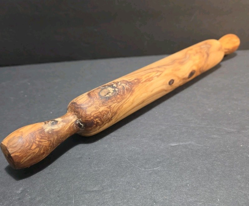 Olive Wood French Rolling Pin 15 Inch Tapered Rustic Dough Pastry Roller