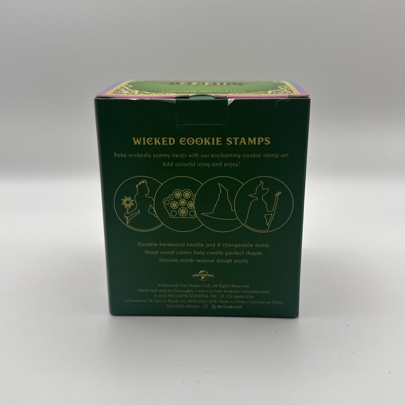 Wicked Cookie Stamp Set Baking Kit w Handle Round Cutter & 4 Stamps New gallery