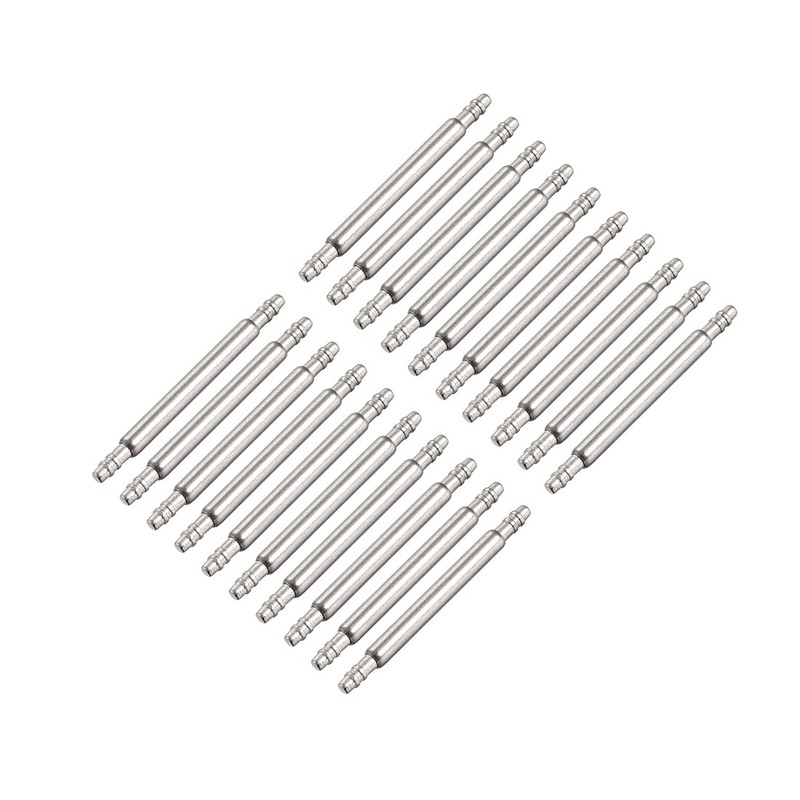 Spring Bar Pins 15×1.5×0.8mm Double Flange Watch Strap Pins 20pcs