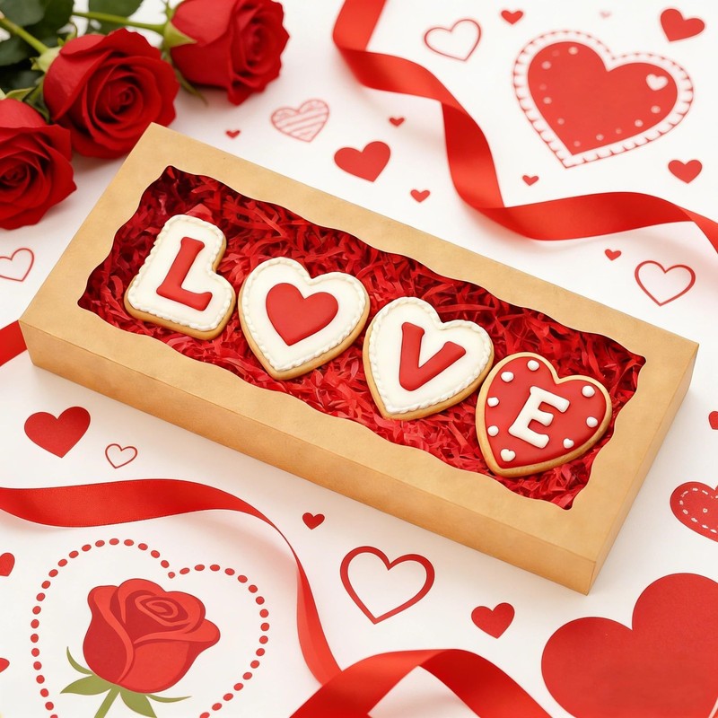 50pcs Cookie Boxes with window 12 x 5 x 1.5 Inch Bakery Boxes Treat Dessert f... gallery