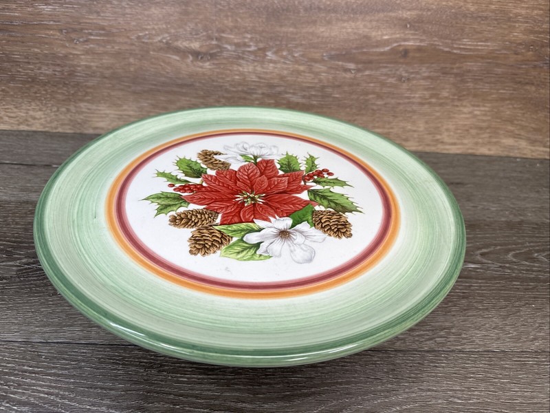 Villeroy & Boch French Noel 12.5” Pedestal Footed Cake Plate Christmas Portugal