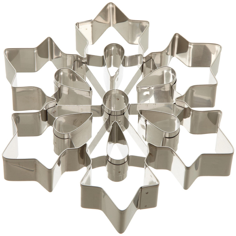 Ateco Large Snowflake Cookie Cutter Stainless Steel 8 Diameter 14429