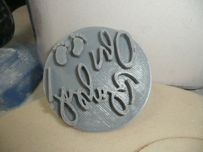 OH BABY WORDS WITH FEET SCRIPT FONT COOKIE STAMP EMBOSSER USA PR4004 gallery