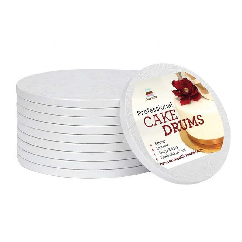 12 Inch White Round Sturdy Cake Board Drums 1/2 Thick Waterproof 3 PCS