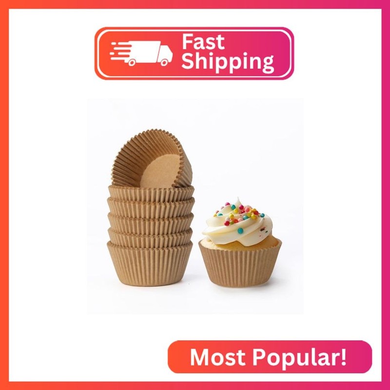 Mini Muffin Liners 500 pcs Natural Mini Cupcake Liners,Food&Grade,Greaseproof Pa