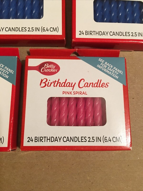 11 pcs of 24 pack birthday candles betty Crocker Dark Blue Colors gallery