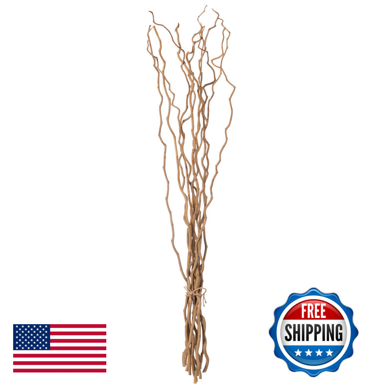 Uniquewise 12 Pcs Brown Natural Decorative Dry Branches Mulberry Sticks Home