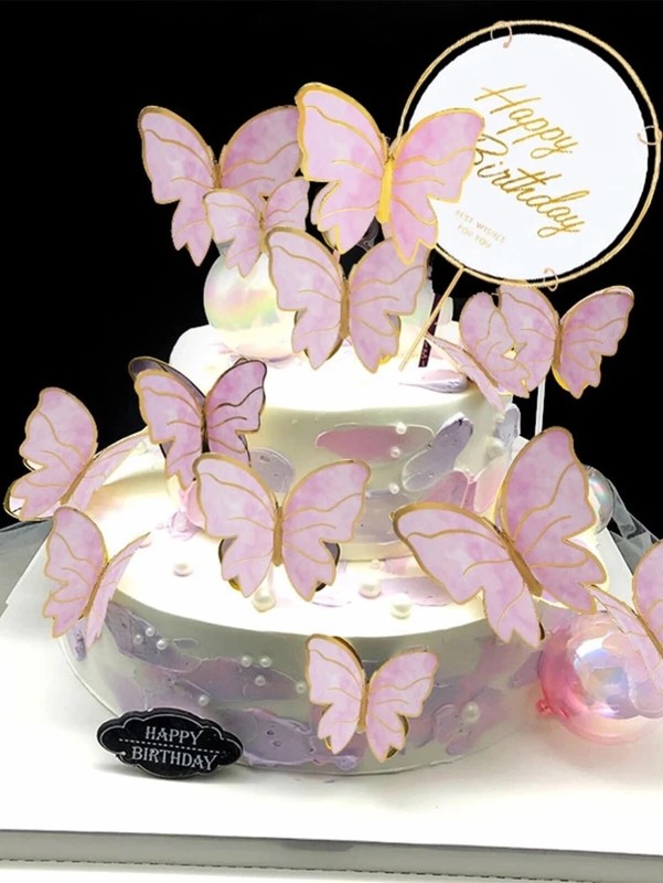 *10pcs 3D BUTTERFLIES FOR CAKE TOPPERS DECORATIONS for birthday party cakes gallery