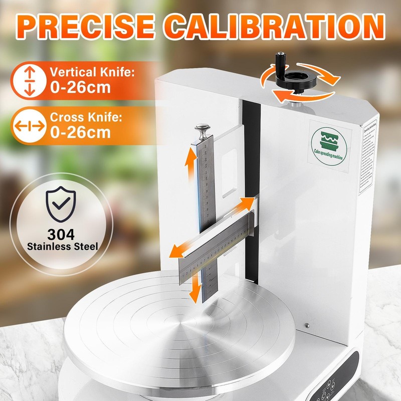4-12" Cake Cream Decorating Machine Cake Spreading Frosting Smearing Machine gallery