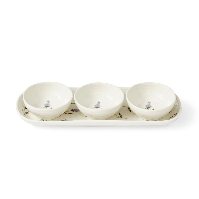 Portmeirion Sophie Conran Lavandula 4-Piece Bowl & Tray Set