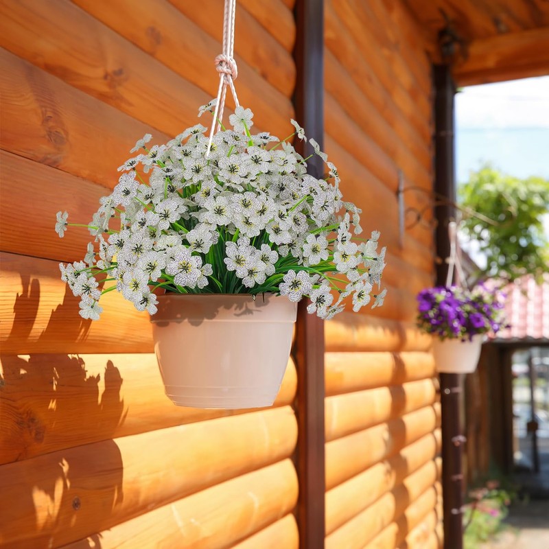 Tyiswy 21 Bundles Outdoor Artificial Flowers Uv Resistant Fake Silk Flowers No gallery