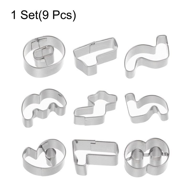 9pcs Number Cookie Cutters Set, Stainless Steel Biscuit Cookie Cutter gallery
