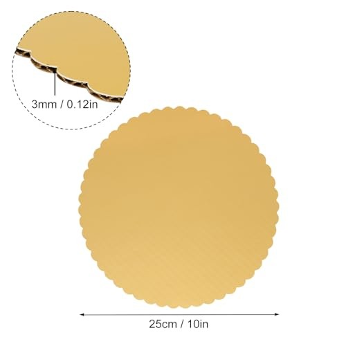 55 Pack 10 Inch Gold Cake Boards, Round Cake 55 Pack 10 Inch Gold Rounds gallery
