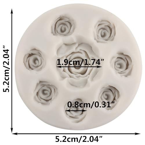 Rose Silicone Candy Mold Mini Flower Fondant Chocolate Molds For Cake Style L gallery