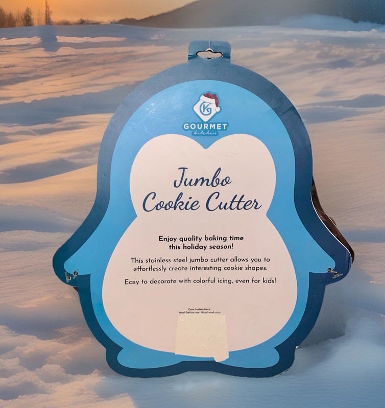 Gourmet Kitchen Jumbo PENGUIN Cookie Cutter ~ Stainless Steel 9.5"x 10" ~ NEW gallery
