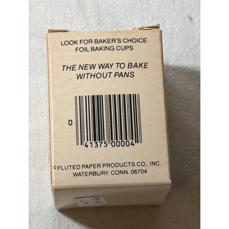 VTG Bakers Choice Midget Paper Baking Cups 150 Count (1/2 FULL)1.75" Retro Box gallery