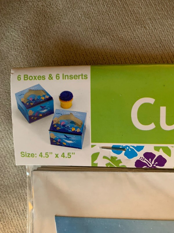 Cupcake Boxes with Inserts Dolphin Theme 60 Count Oriental Trading New gallery