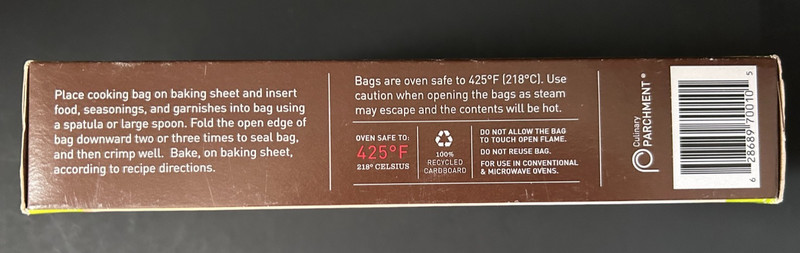Paper Chef Culinary Parchment Cooking Bags - 10 Easy Prep Bags - Lot of 2 gallery