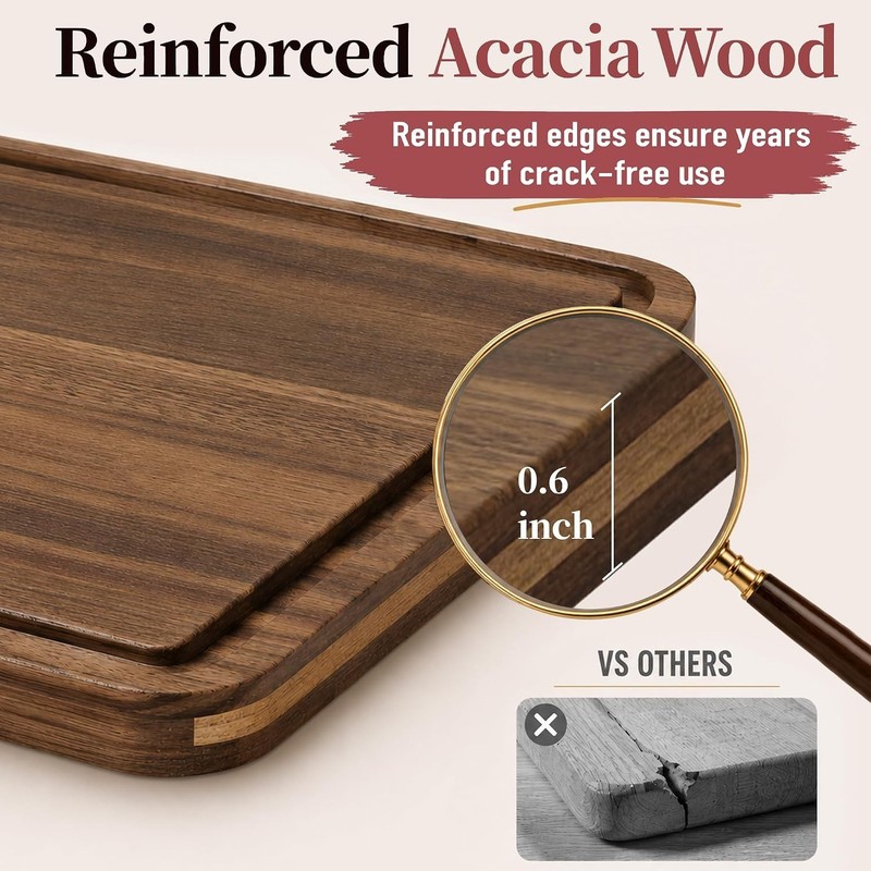 Stylish 16" Acacia Cake Stand and Charcuterie Board - Perfect for Entertaining gallery