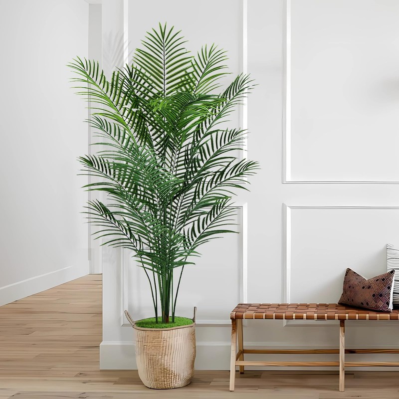 Cyangrove Artificial Palm Tree Outdoor 6Ft Large Fake Tropical Areca Palm Tree gallery