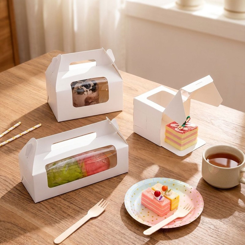 Roll Cake Container Personalized Print Cake Cake Container Odorless for Party gallery