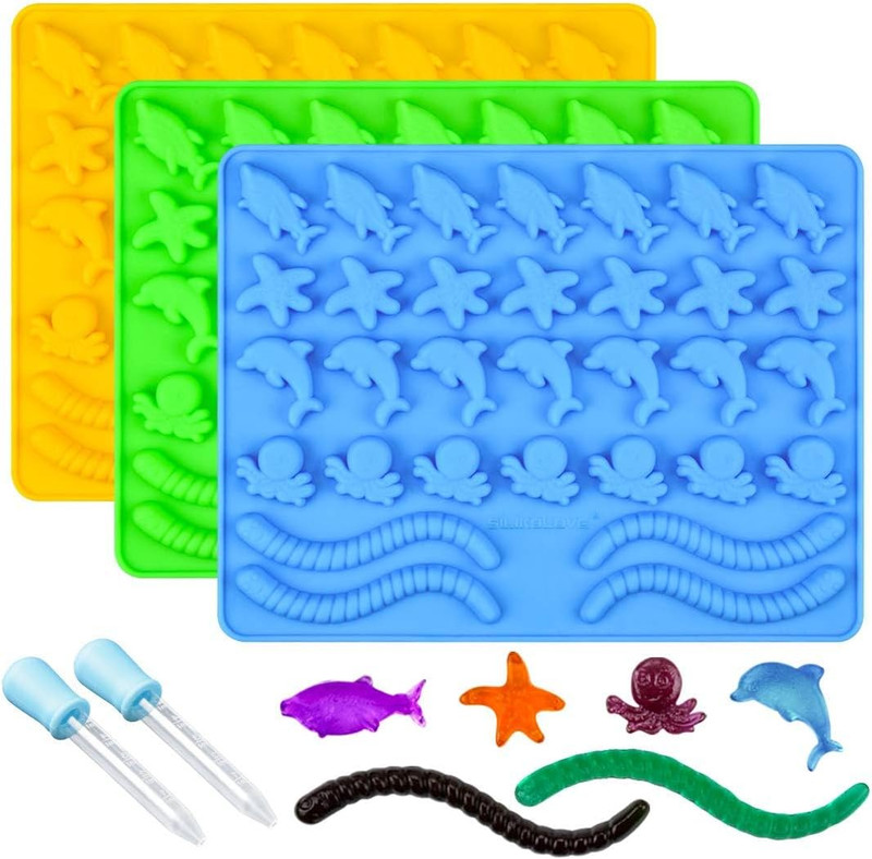 Gummy Molds Hard Candy Molds - Candy Molds Silicone Including Worms, Starfish... gallery