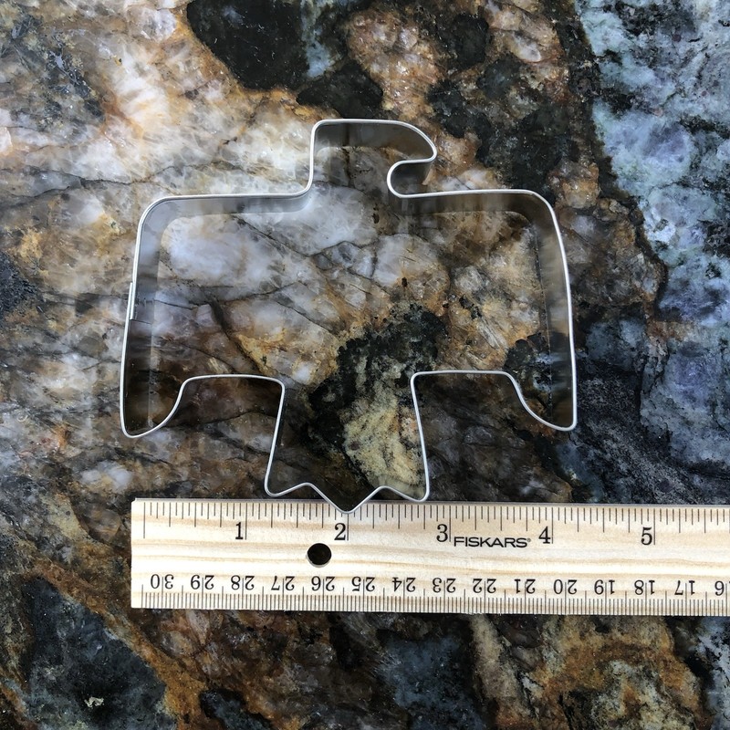 Thunderbird-Shaped Metal Cookie Cutter, Silver, 1 Pack
