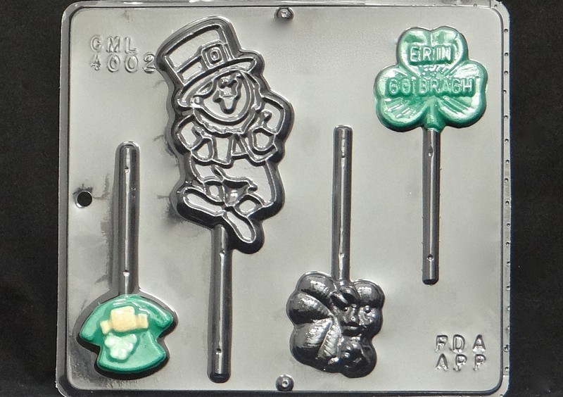 St. Patrick’s Day Assortment Lollipop Chocolate Candy Mold Irish 4002 NEW