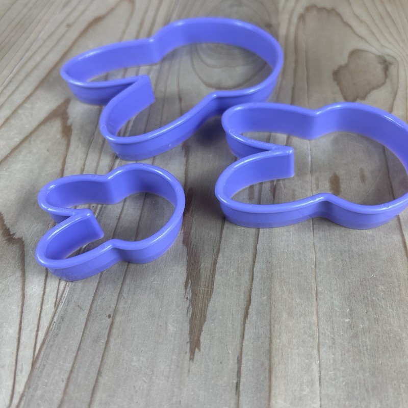 Bunny Rabbit Cookie Cutter Set Of 3 Plastic 2.5-5” Amscan gallery