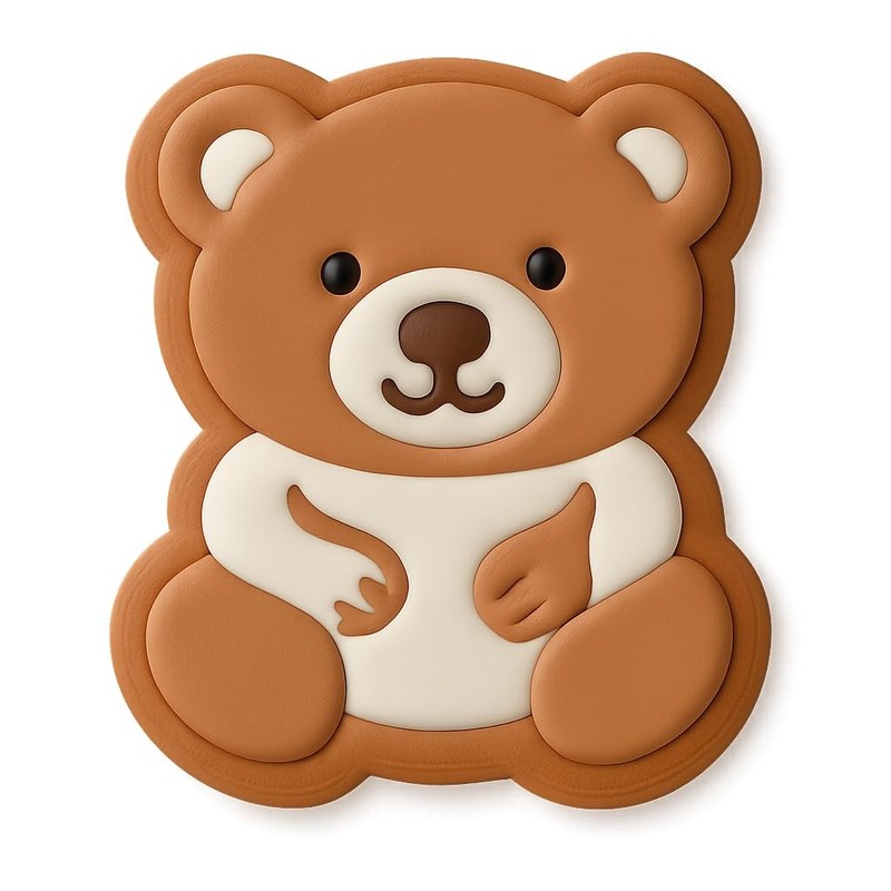 Smiling Bear Cookie Cutter & Stamp - 3x4 Fun Kitchen Baking gallery