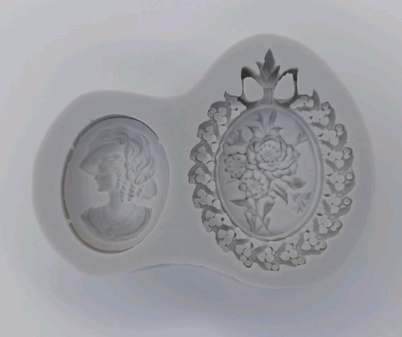 Gray Silicone Cameo Fondant Or Chocolate Mold Or Craft Mold gallery