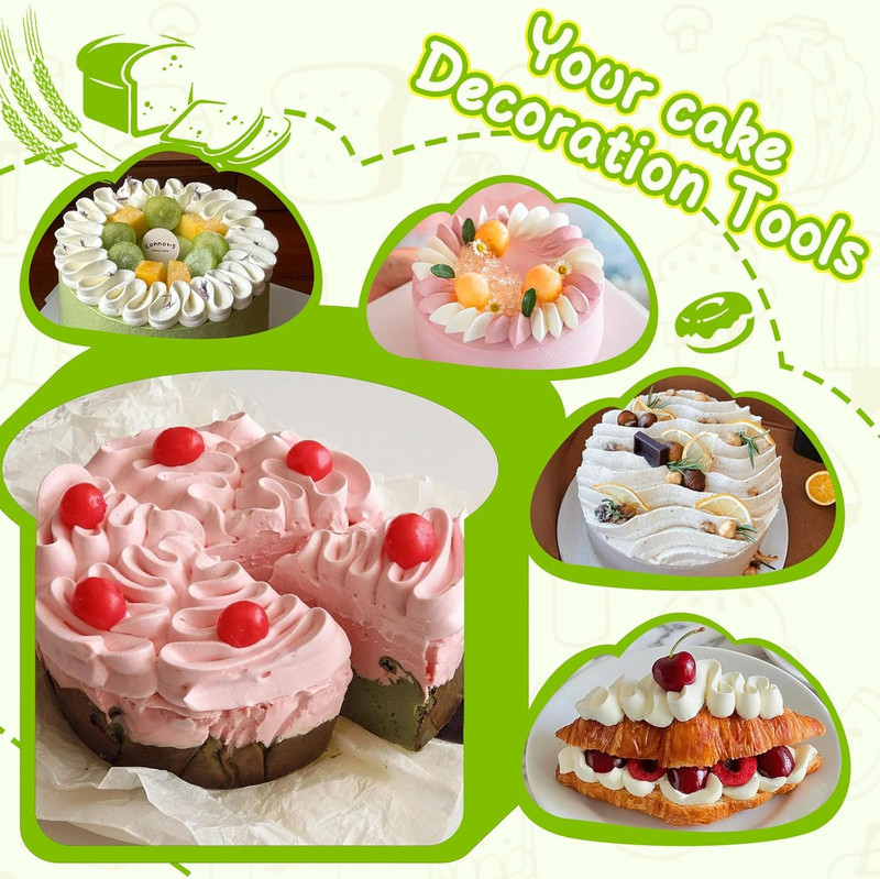 Kit de 3 Duillas de Acero Inoxidable en Forma de V para Decoracion de Pasteles gallery