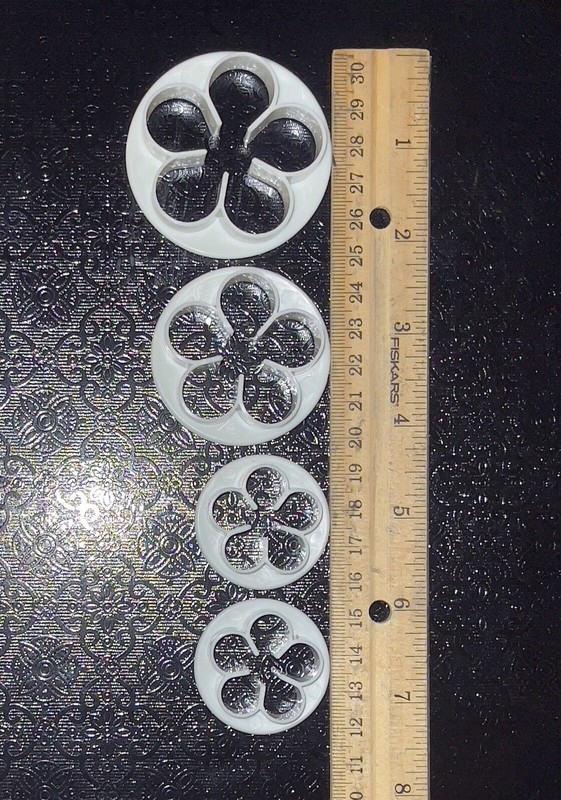 Rose fondant cutter set of 4 pc gallery
