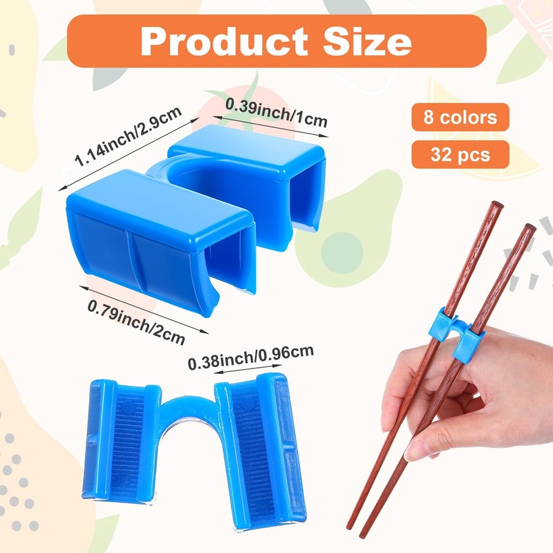 32 piezas de conectores antideslizantes reutilizables palillos de entrenamiento gallery