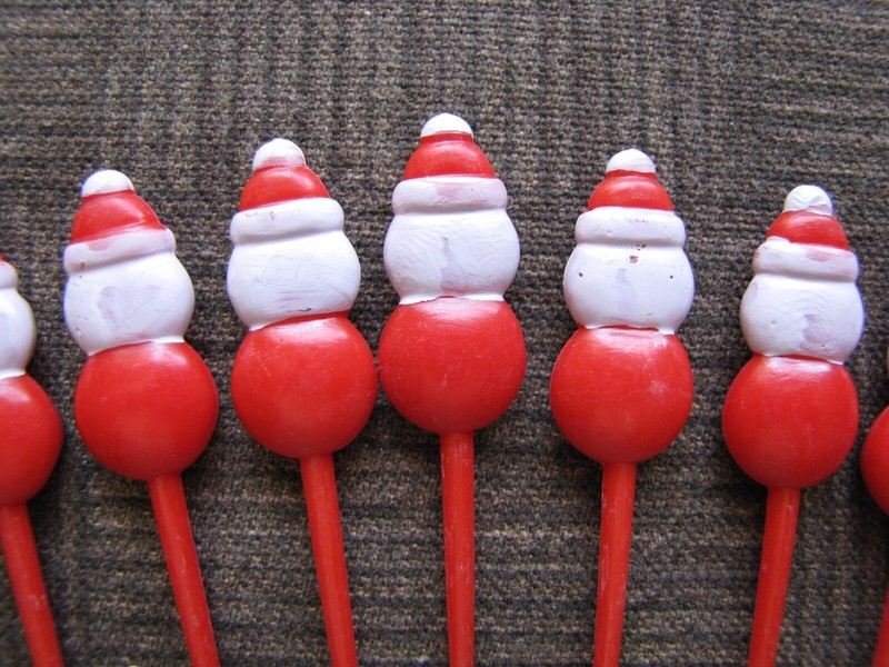 CHRISTMAS Themed - 21 Plastic Cupcake / Desert Toppers / Pick Style gallery