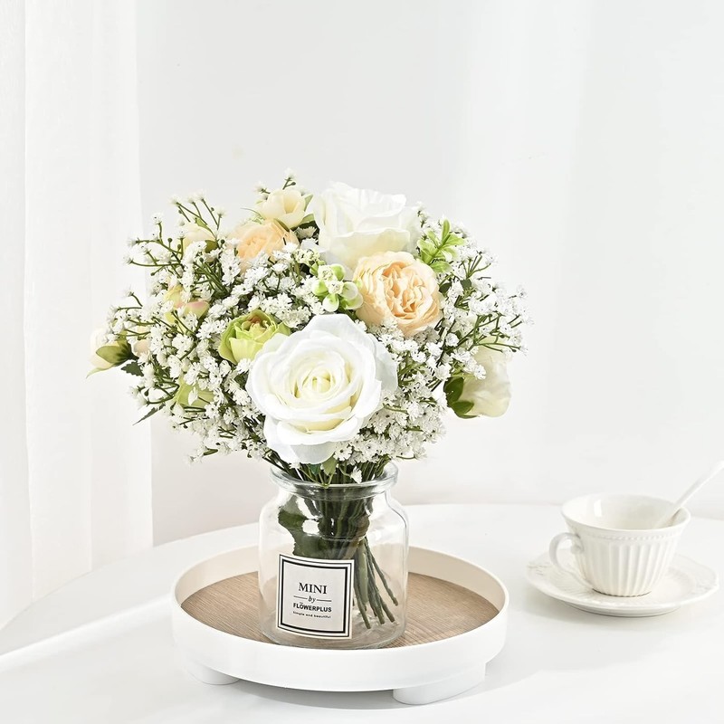 Yastouay 60Pcs Babys Breath Artificial Flowers Fake White Gypsophila Bulk Faux F gallery