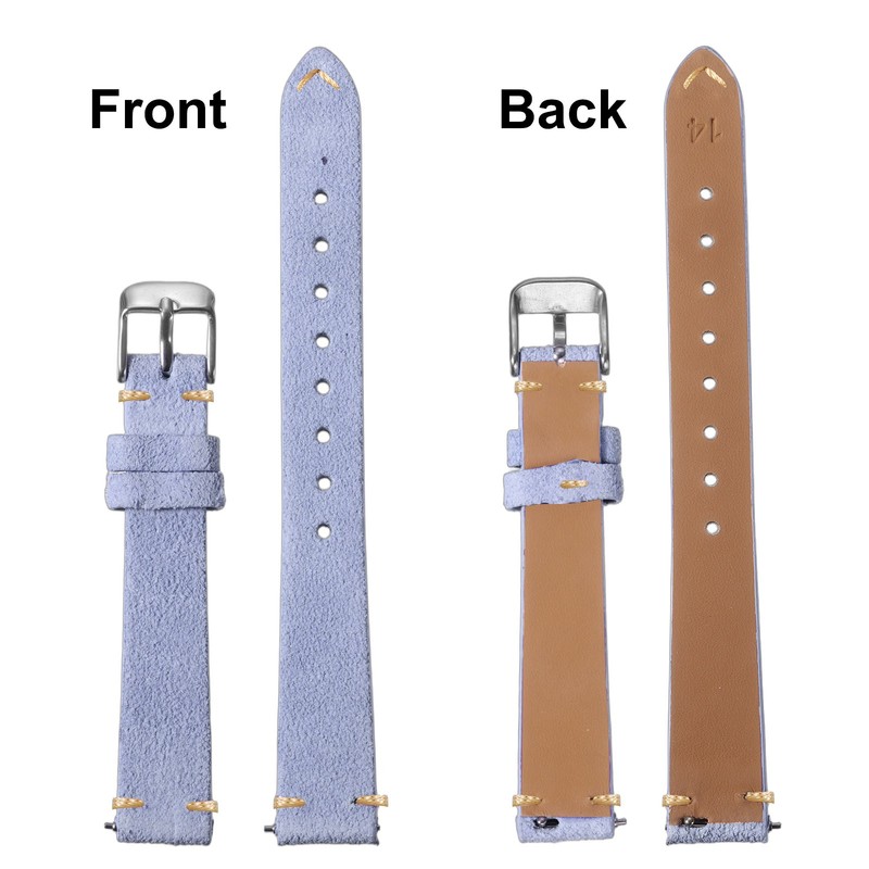 Purple 14mm Suede Watch Strap, Quick Release gallery