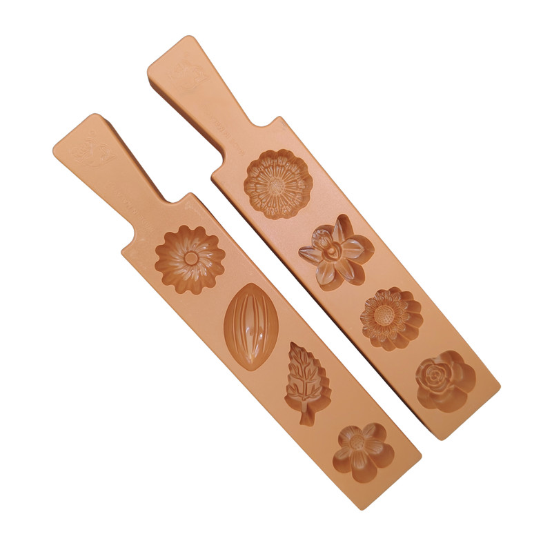 2 Pcs Tapioca Cookies Mold Kuih Bangkit Rare Banh Phuc Linh Mungbeans Mold Brown gallery