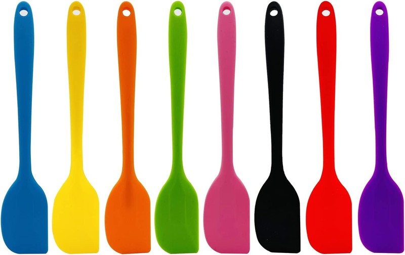 8 Pcs Silicone Spatulas, 8.3 inch Heat Resistant Non-Sti Rubber
