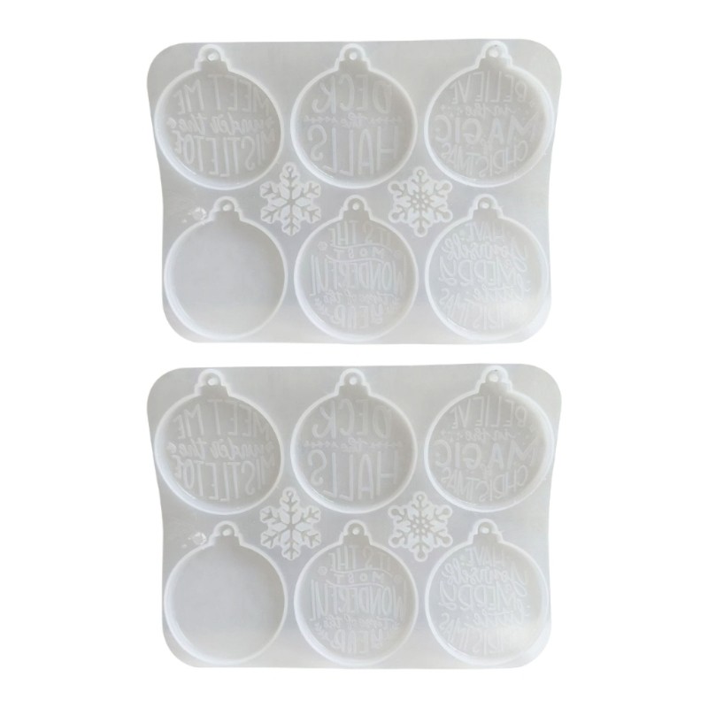 2pcs Silicone Mold for Christmas Tree Decor Durable,Heat Resistant,Easy to Clean