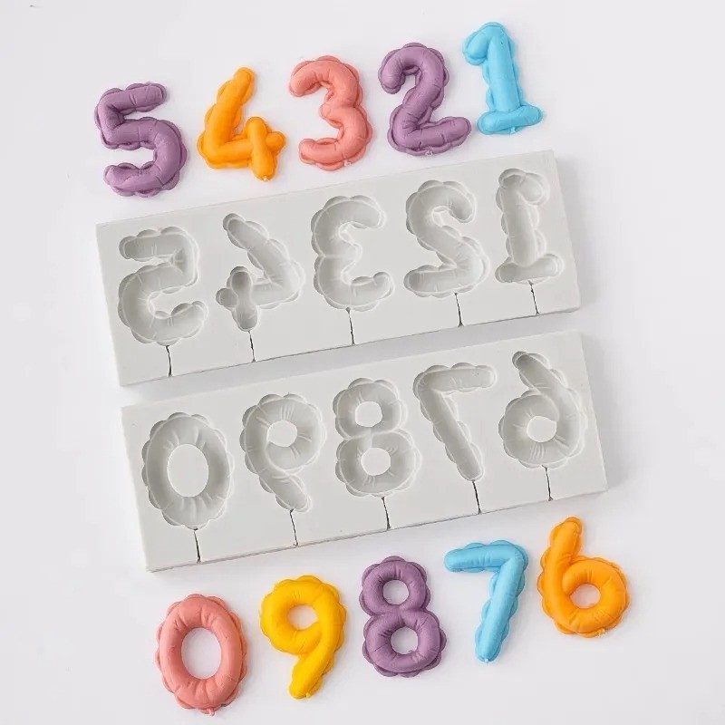 Number Lollipop Silicone Mold Fondant Cake Decorating Sugarcraft Chocolate Mold gallery