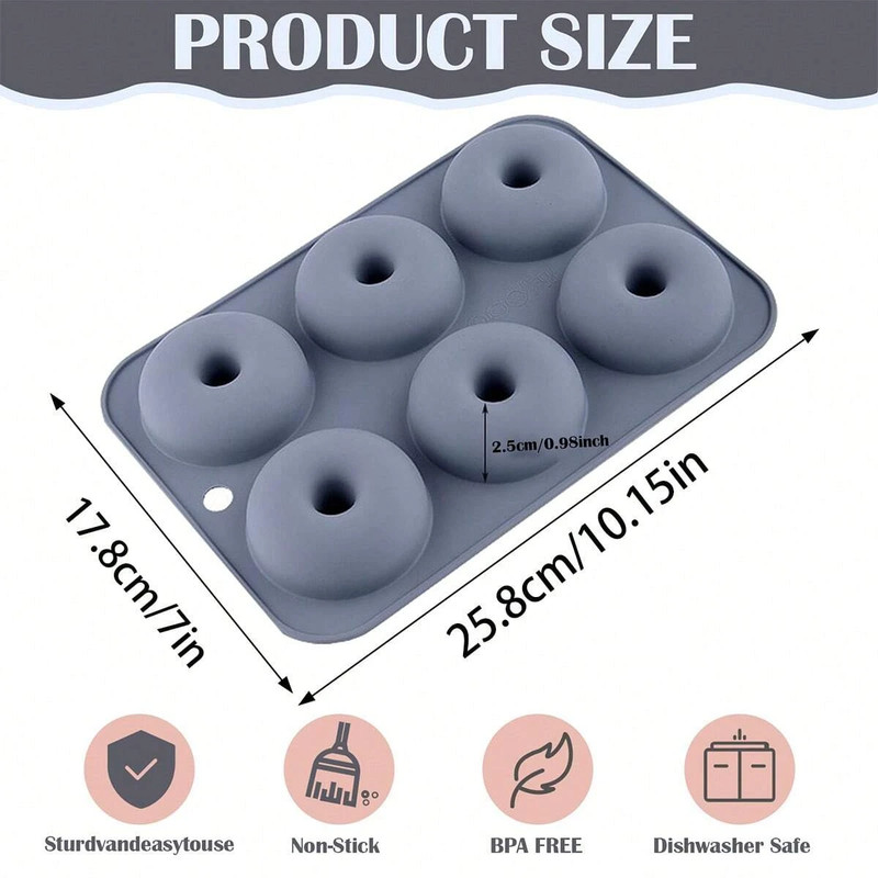 Silicone Donut Mold Baking Utensils Cake Chocolate round Mold High Temperature R gallery